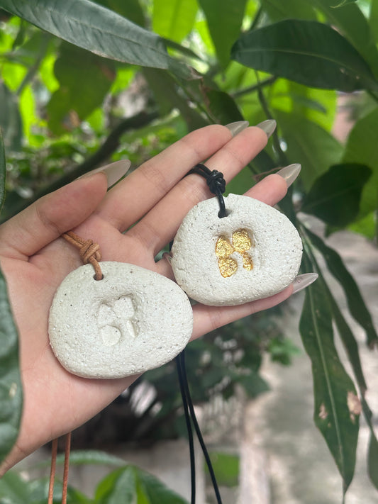 Gently Touch the  World | Recycled Oyster Shell Diffuser Pendant