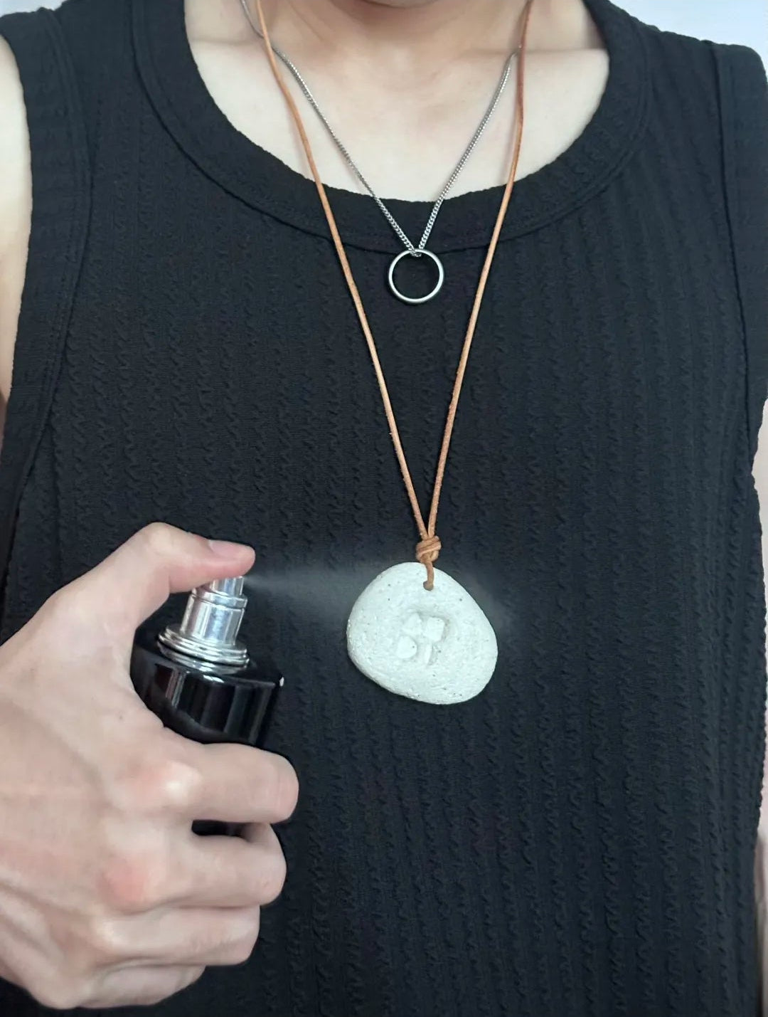 Gently Touch the  World | Recycled Oyster Shell Diffuser Pendant